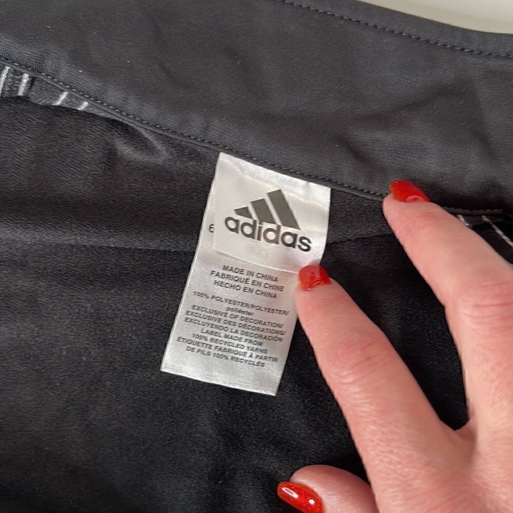 Adidas zip up jacket. Size 6X. Holographic stripes. - Picture 4 of 6